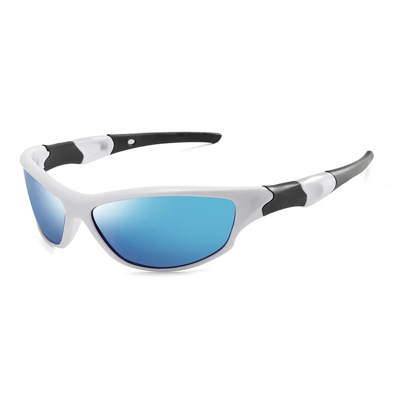 C04 White Blue Мужские поляризационные уличные спортивные велосипедные очки для велосипеда солнцезащитные очки для велосипеда спортивные велосипедные солнцезащитные очки ciclismo - Цвет: C04 White Blue