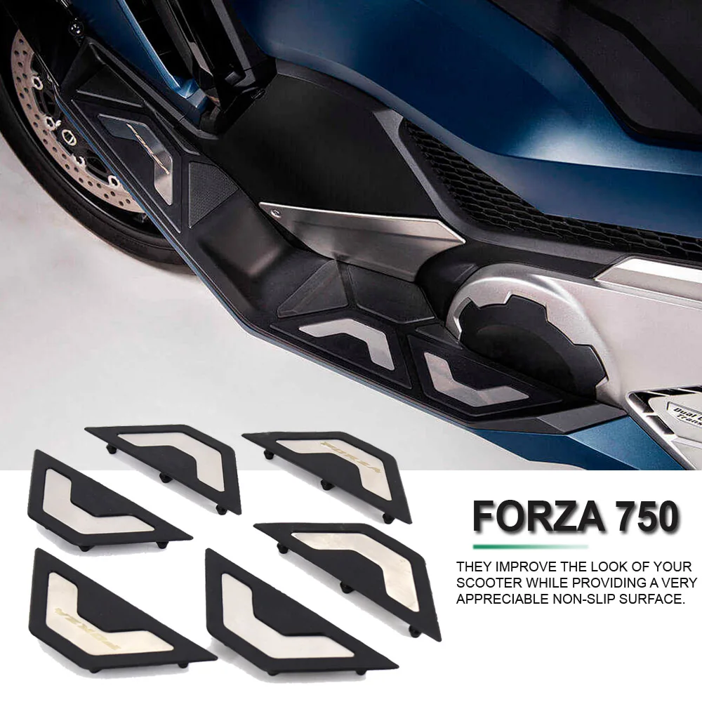 6 Pcs Motorcycle Footboards Driver Pedals Passenger Footrest Foot Pegs Insert Cover For Honda For FORZA750 for forza 750 2021