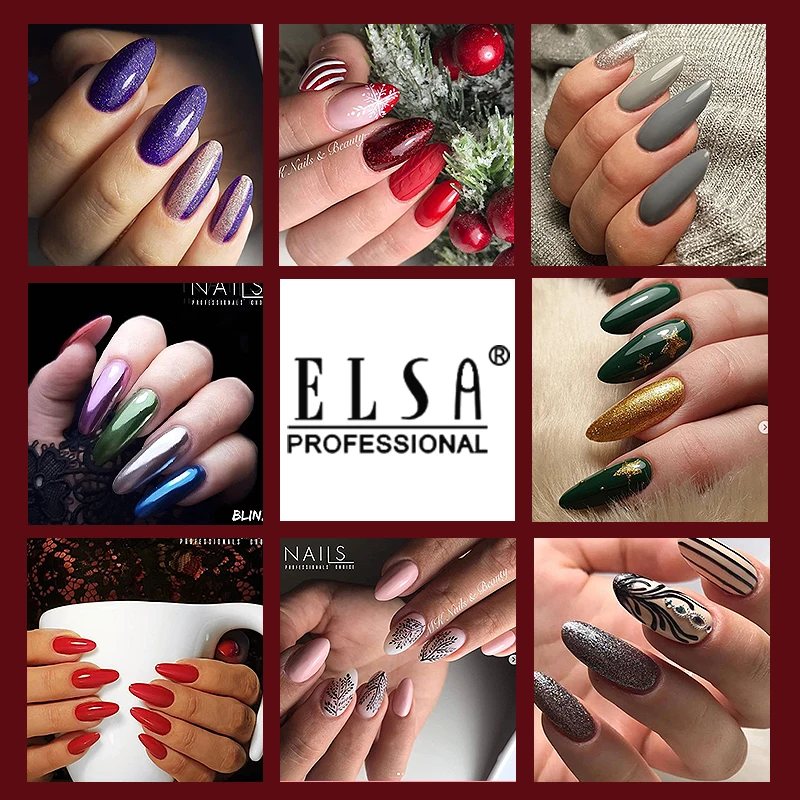 Лак для ногтей Elsa Professional 12 мл гибридный полуперманентный гель маникюра УФ лак