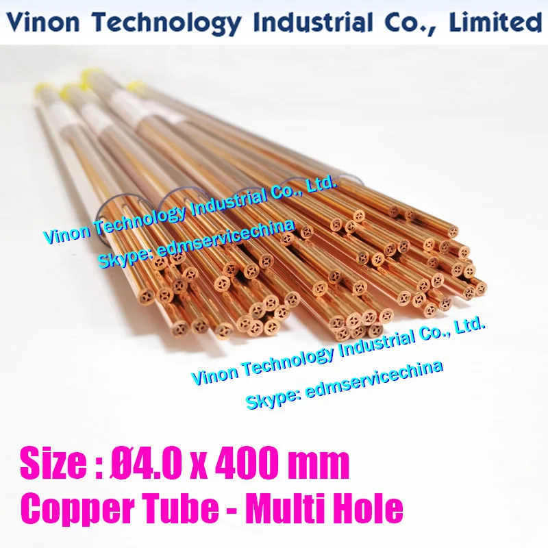 

(30PCS/LOT) D4.0x400Lmm Copper Tube Multihole, Copper EDM Tubing Electrode MultiChannel Dia. 4.0mm Length 400mm for Superdrill