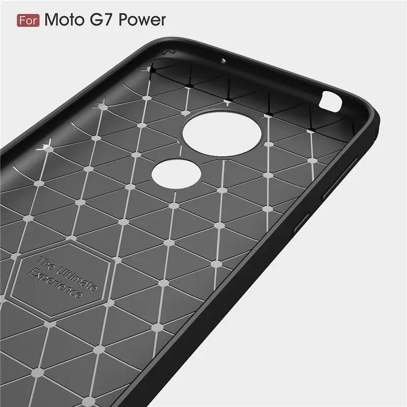 for motorola moto g7 power case brushed carbon fiber texture soft tpu phone case for moto g7 plus g7 play protective back cover free global shipping