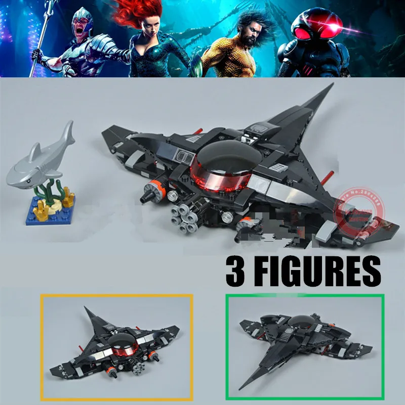 Новый черный Манта бой DC Heroes Airship Aquaman Justic League Fit строительный блок кирпичные