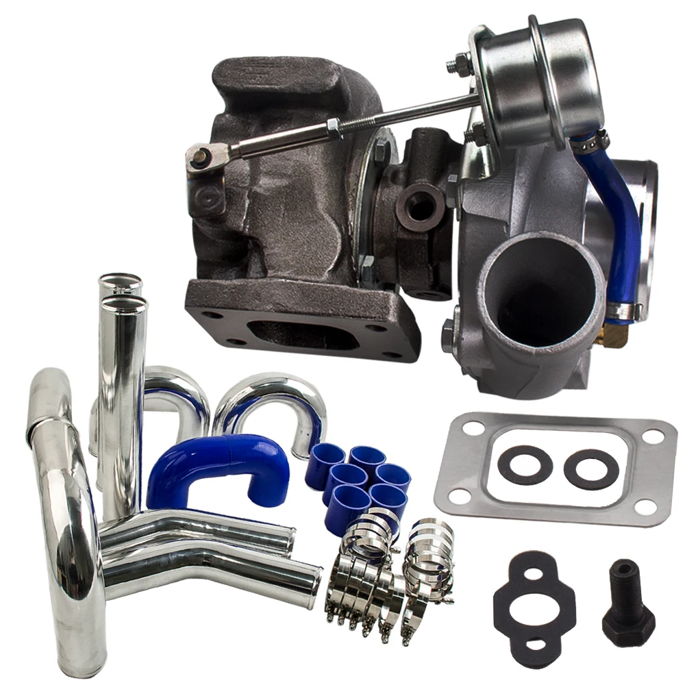 Универсальный Турбокомпрессор T25 T28 и труба для интеркулера 3 дюйма 76 мм синий
