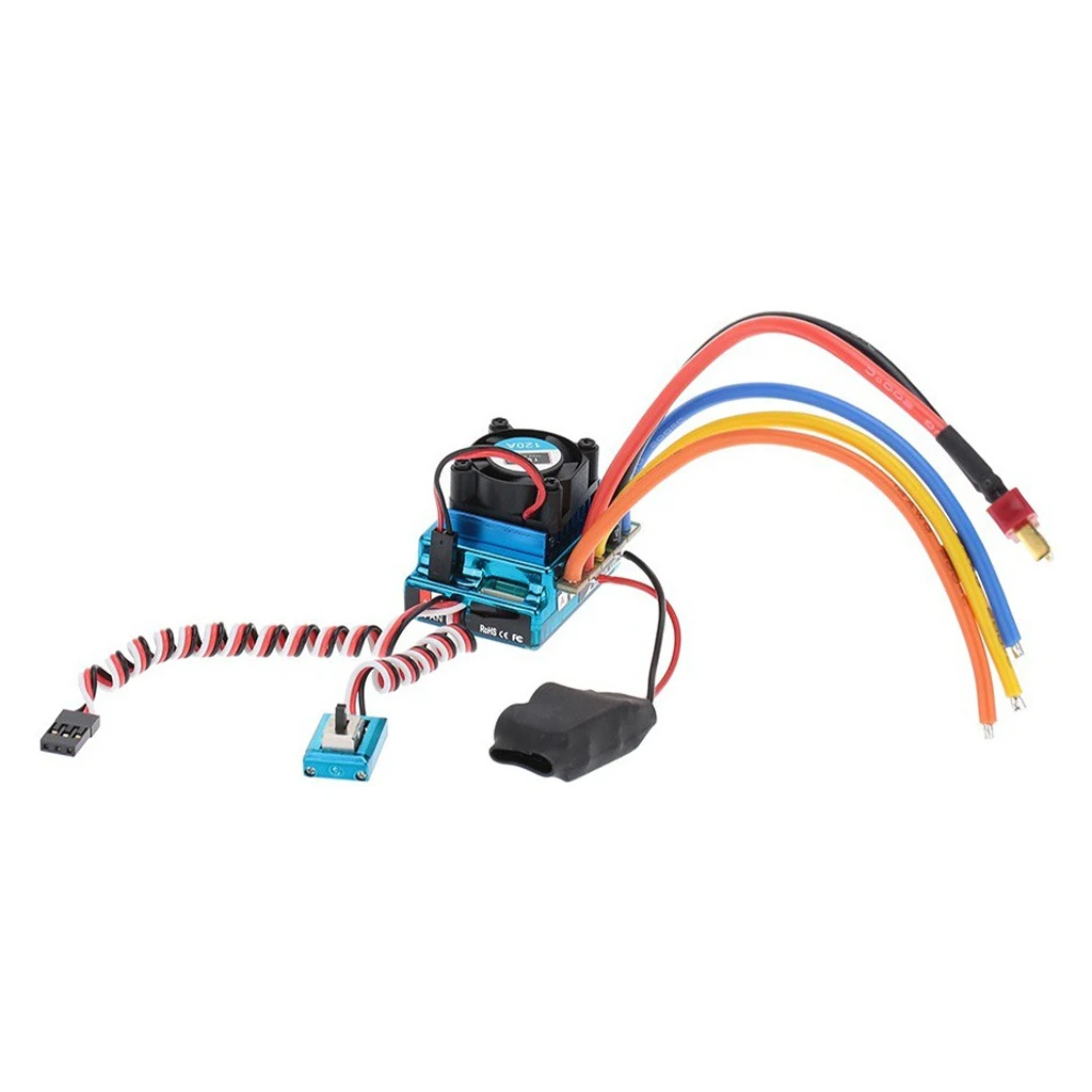 

Бесщеточный Регулятор скорости RC 120A ESC для 1:10 внедорожника, короткого хода, монстр-ТРАКА, модель автомобиля, аксессуары, запчасти
