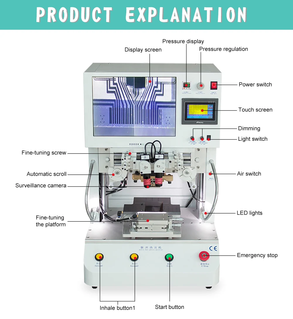 

Jiutu Pulse Flex Machine For CMOS CCD FPC Board Digital Cameras Mobile Phone Flex PCB Soldering