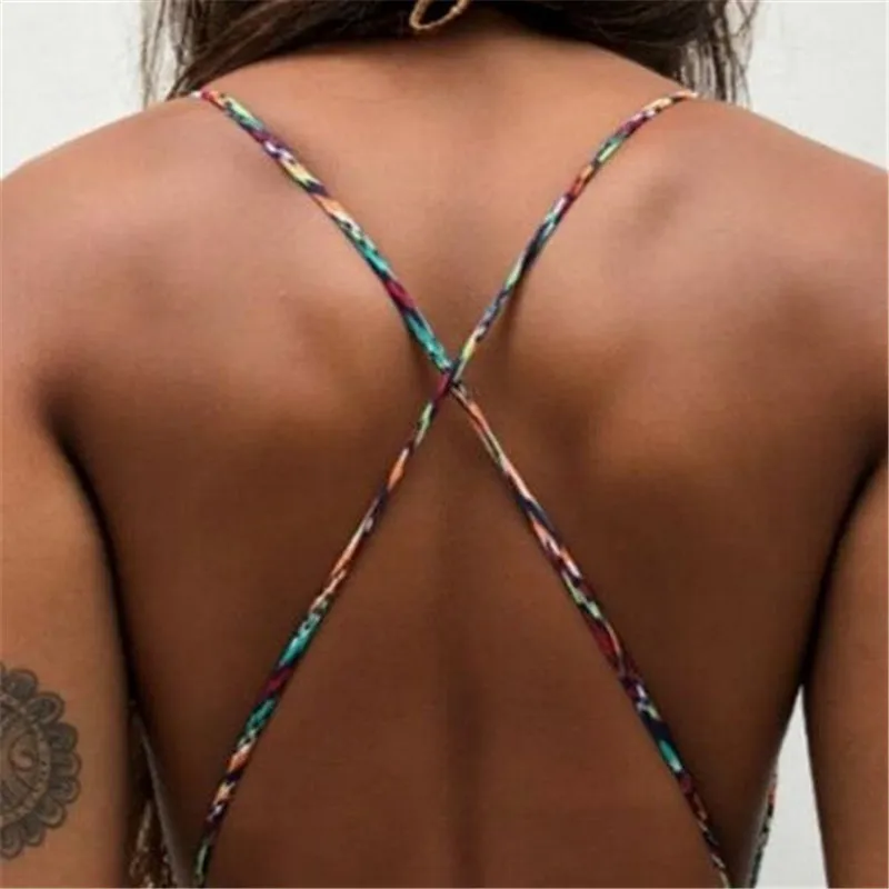 

Hirigin Sexy Women's Swimsuit 2020 Newest Ladies Bling One Piece Pattern Bathing Suit Monokini Push Up Bikini Swimsuit Swimwear