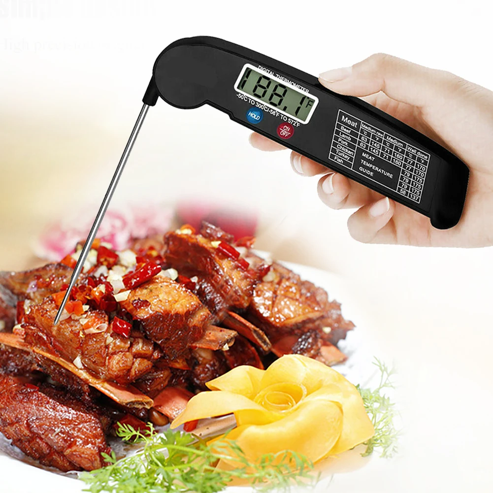 

Instant Digital Read Probe Cooking Meat Kitchen BBQ Thermometer Temperature
