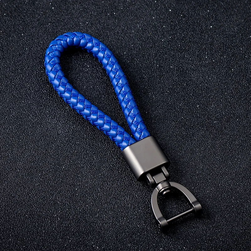 For mazda cx5 Car Accessories Leather Braided Rope Keychain Keyring For Volvo XC90 S60 V40 V50 XC60 C30 V60 XC40 for passat b6 images - 3