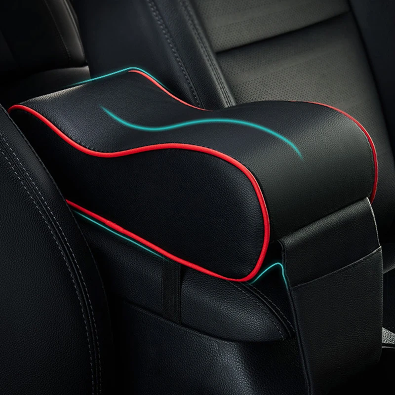 

Universal Soft Heighten Leather Car Armrest Pad Auto Central Console Seat Box Mat Cushion Pillow Cover Vehicle Protective Pocket