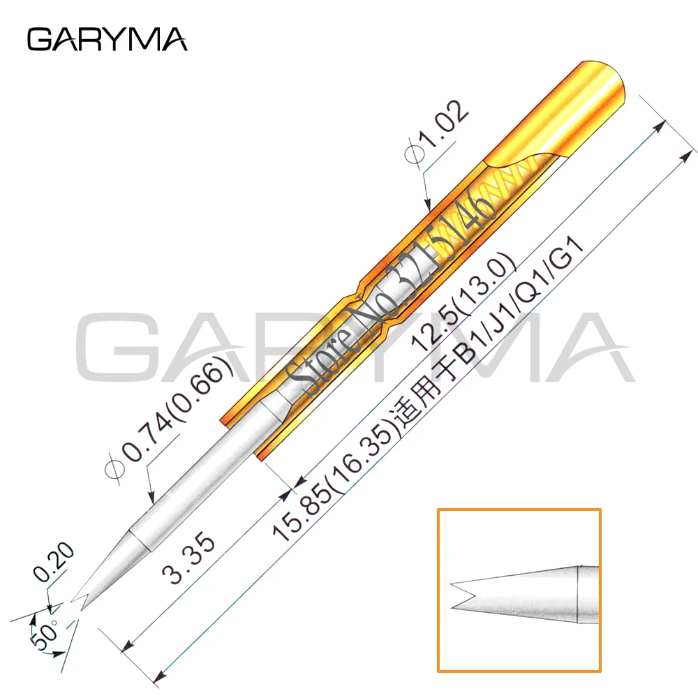 100pcs/lot P75-F1 Dia 0.74mm Spring Test Probes Pogo Pin Length 15.85mm (Stroke Froce:180g) Wholesale | Инструменты