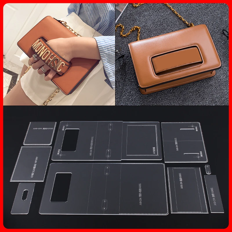 1 комплект ручная кожаная акриловая женская сумка-мессенджер на одно плечо сумка