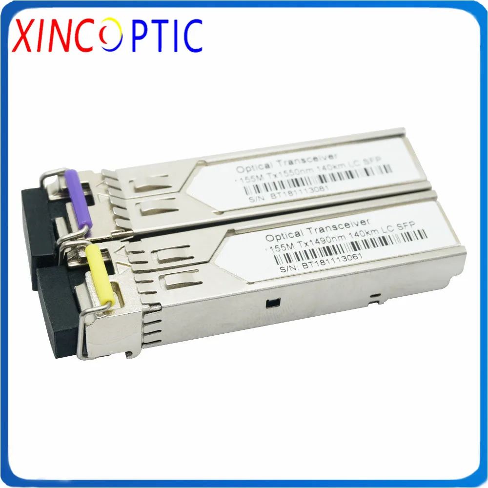 155 Мбит/с 1490 нм 140 км SC LC SFP двунаправленный трансивер м WDM BIDI DDM SC/LC волоконный