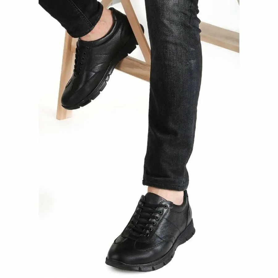 

Men Shoes Ayakkabix Desimen Genuine Leather Men'S Casual Shoes Black