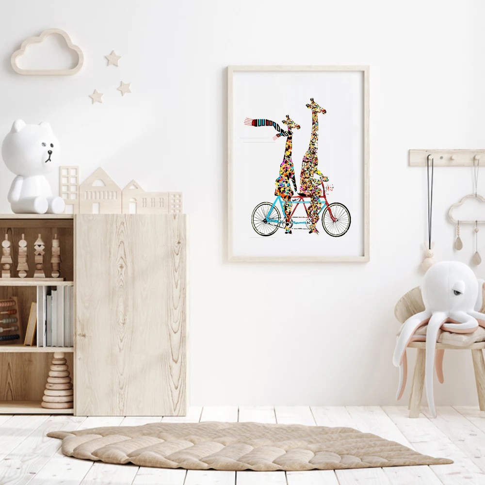 

Canvas Printings Deer Bear Cat Poster Room Decoration Living Room Decoration Pictures for Home Design Wall Art AestheticDecor
