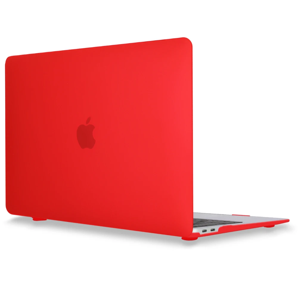 Red Русский склад матовый и кристально чистый жесткий чехол для Macbook Air 13 A1466 Pro 13 15 Air 11 Защитная пленка для клавиатуры - Цвет: Red