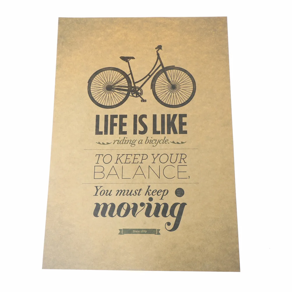 Высокое качество 1 шт. жизнь как езда плакат с велосипедом кафе бар ретро крафт