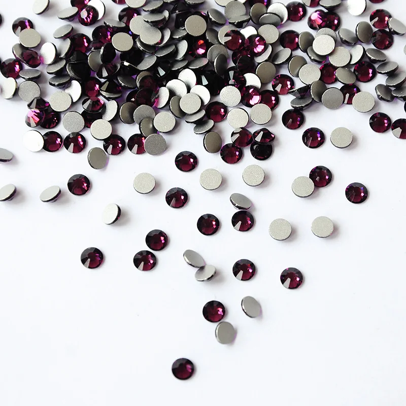 1440 шт. DIY Кристалл Камень Аметист Цвет Б ез исправлений Стразы для ногтей