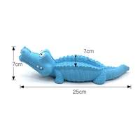 rubber dog chew toys bite resistance non toxic cute crocodile shape squeak molar pet toy clean teeth trainning for big dogs