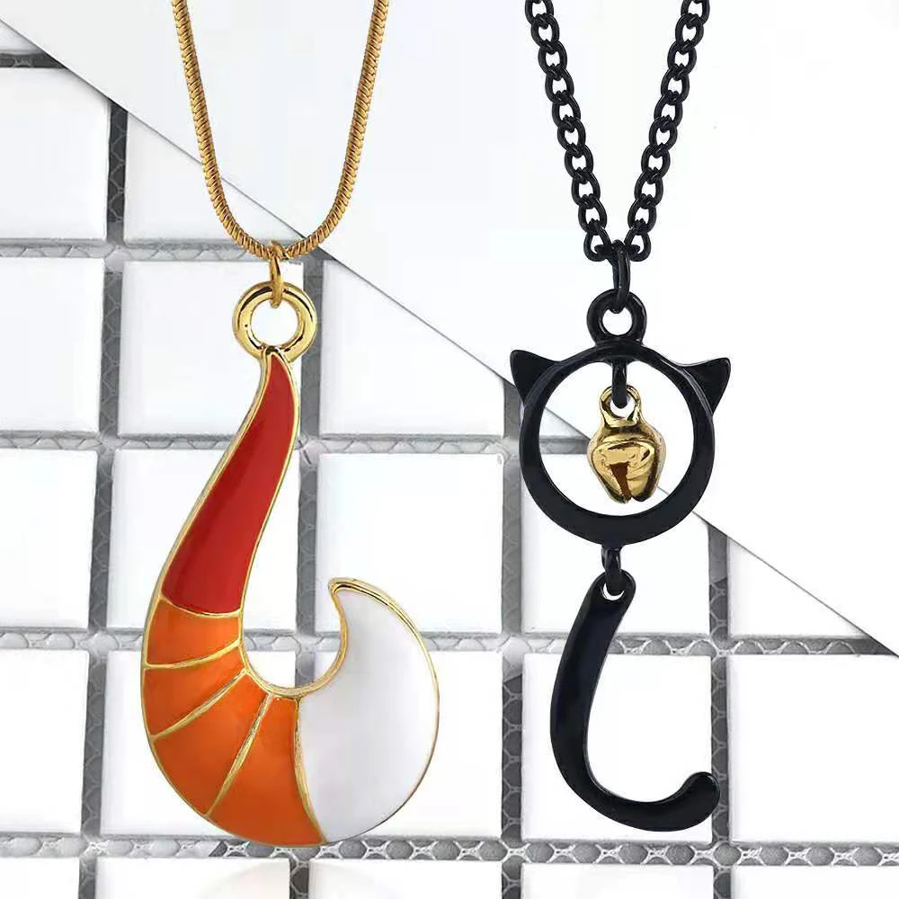 

Ladybug Fox Pendant Necklace for Women Anime Accessories Cosplay Cat Noir Bells Cartoon Jewelry Cute Neck Chains Gift Wholesale