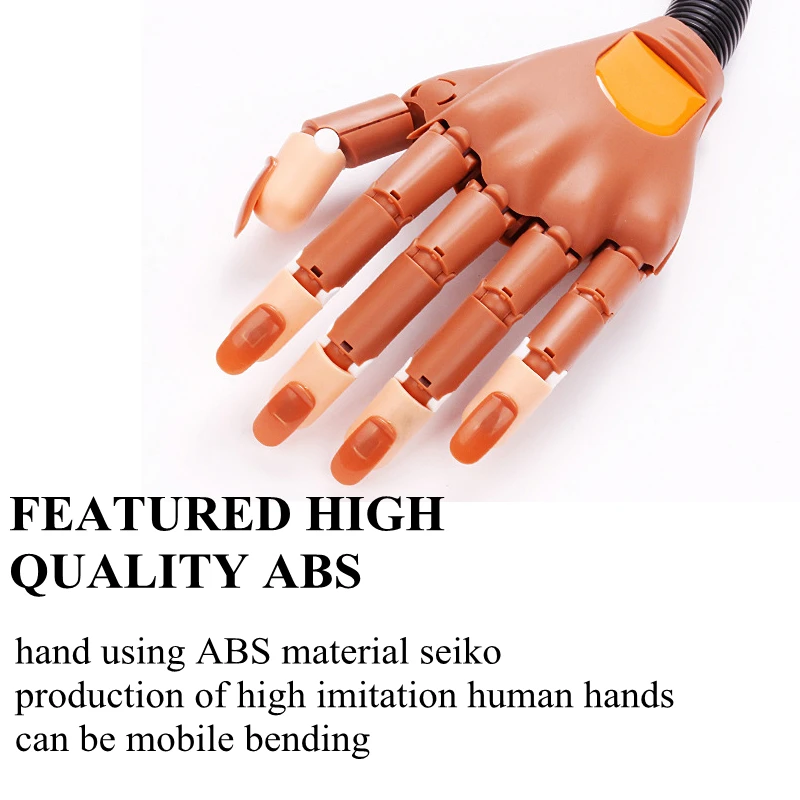 Professional Nail Practice Hand Fake Hands Modle For Nail Art Making With 100pcs False Nails Flexible Adjustable Manicure Tool