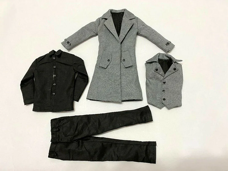 

CC307 1/6 Male Windbreaker Vest Shirt Pants Set Clothing Suit Model for 12" Action Figure Doll