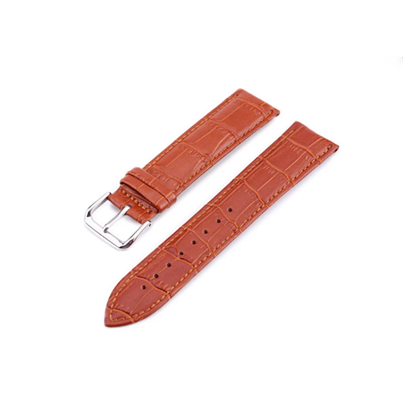 Light brown UTHAI Z08 ремешок для часов из натуральной кожи Ремешки 10-24 мм Аксессуары для часов высокое качество коричневый цвет Ремешки для наручных часов - Цвет ремешка: Light brown