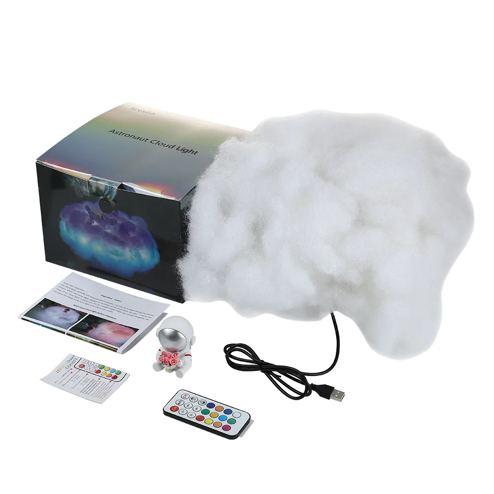 Специальная Светодиодная лампа в виде цветных облаков и астронавта с радужным