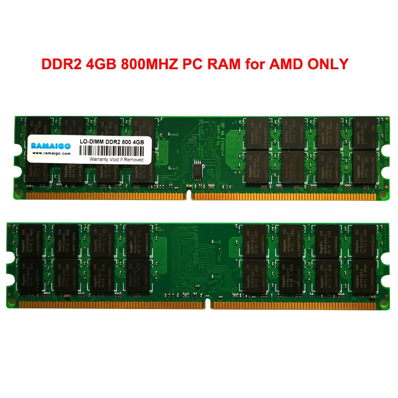 DDR2 PC2-6400 800 МГц одиночный 4 ГБ 2 8 ОЗУ для настольного компьютера 1 в CL5 неecc