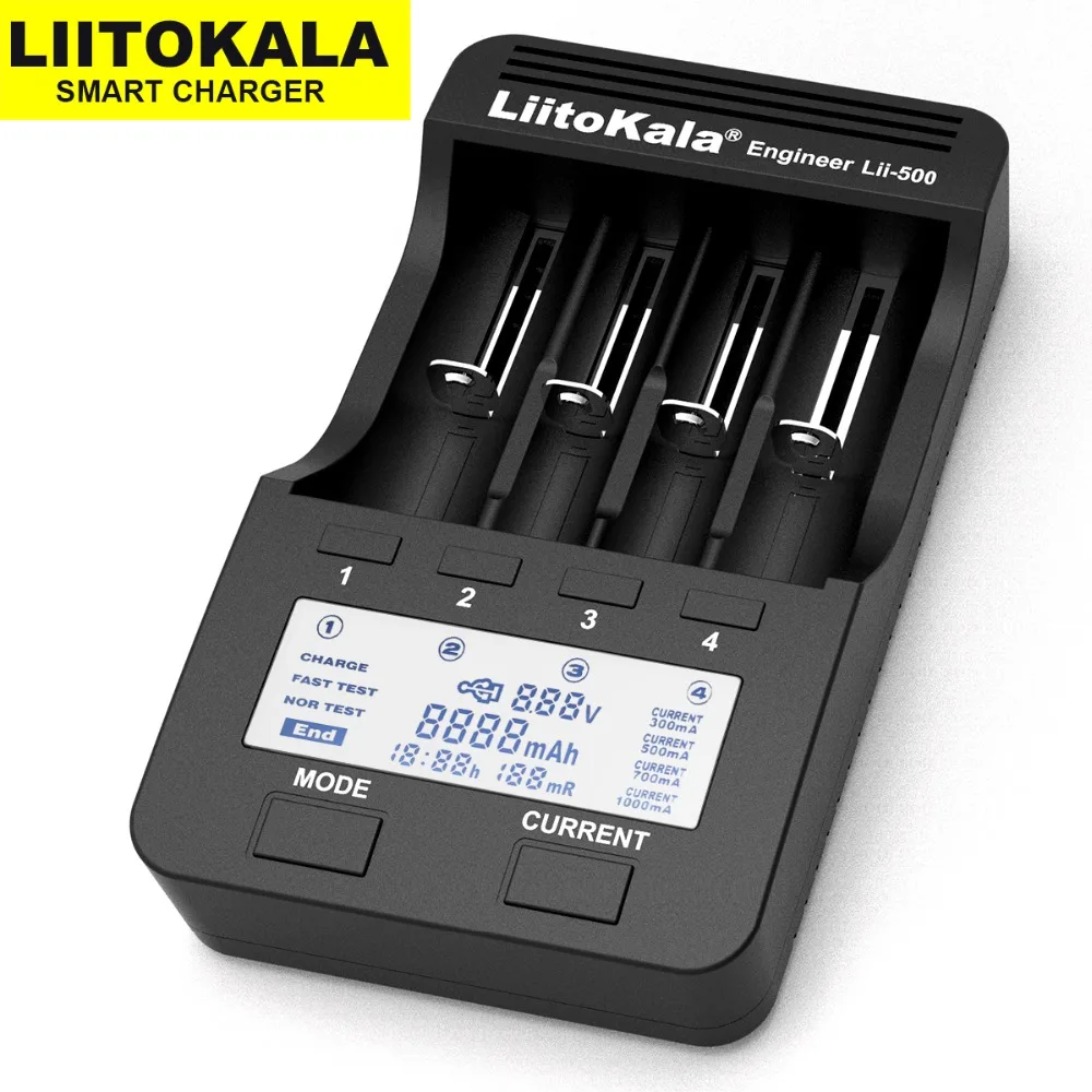 Зарядное устройство для батареек Liitokala 18650 зарядное Lii 500 402 202 100 400 26650 21700 18350 14500 AA