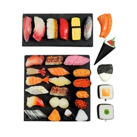 miniatures artificial fake sushi simulation cute pvc material fish prawns salmon slices model painting props supplies