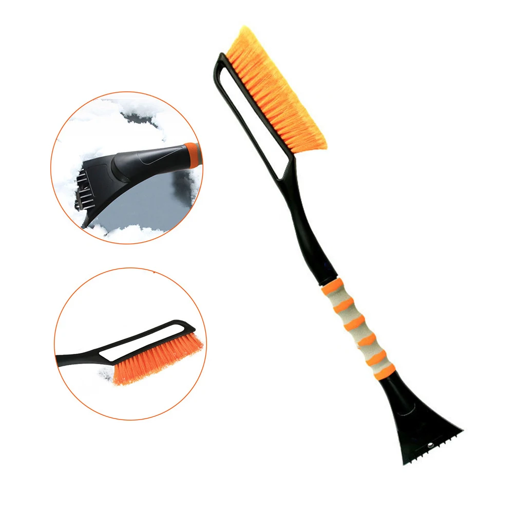 

2-in-1 Car Ice Scraper Snow Remover Shovel Brush Window Windscreen Windshield Deicing Cleaning Scraping Tool