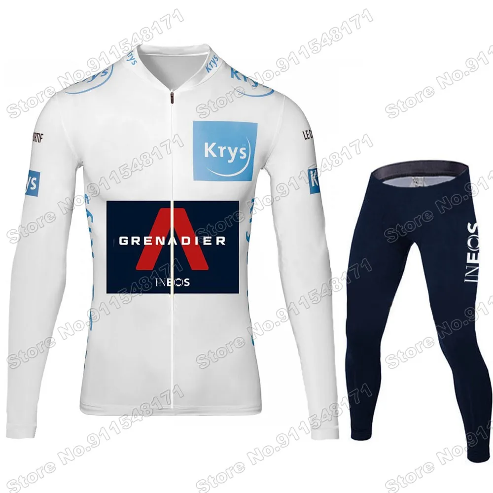 

2021 France Tour Ineos Grenadier Team Cycling Jersey Set Clothing Suit Mens Long Sleeve MTB Bike Road Pants Bib Ropa Ciclismo