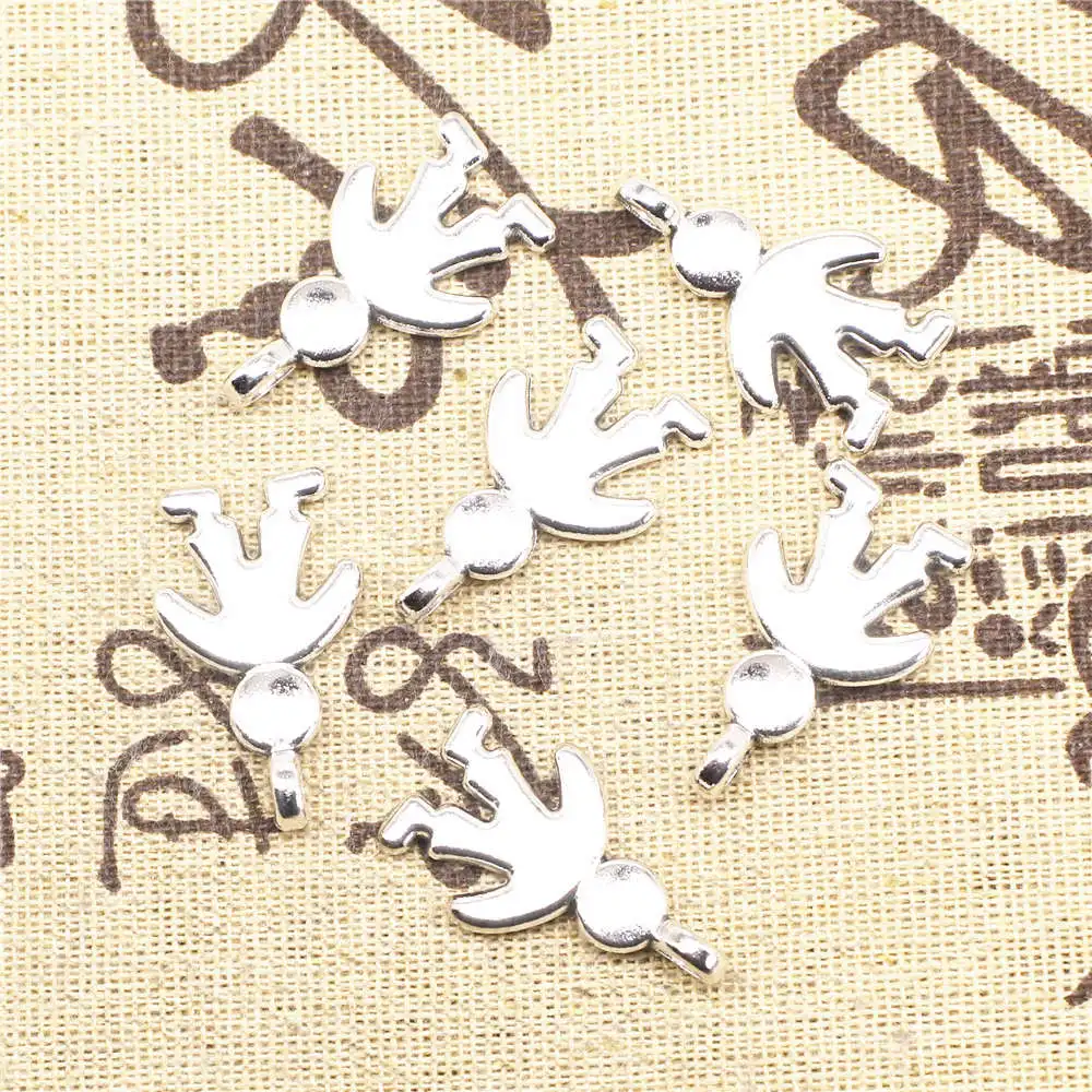 

Angel Charms Supplies For Jewelry Making Kit Antique Silver Color 10pcs 16x28mm