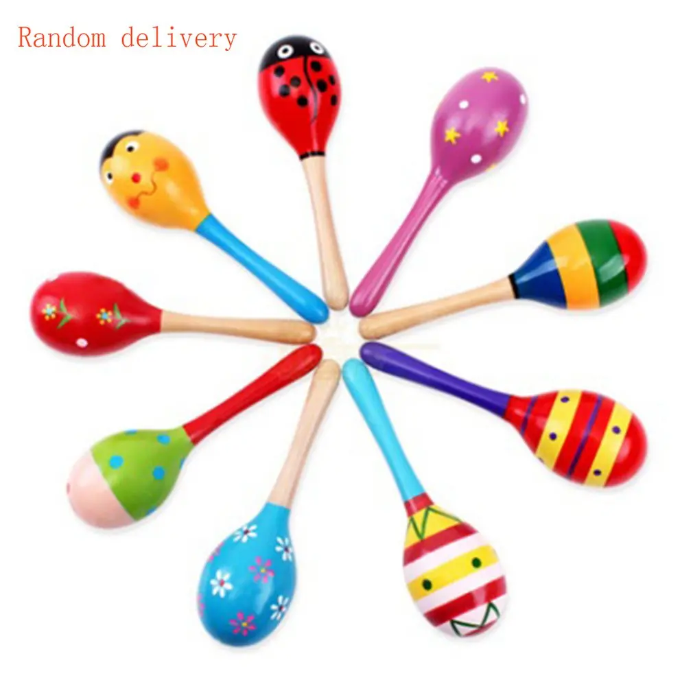 

Baby Wooden Hammer Rattle Toys Kids Musical Instruments Child Shaker Cute Colorful Vocal Toys for Children Toddlers Preschooler