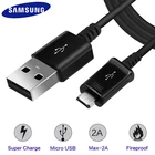 Оригинальный кабель Samsung micro usb для быстрой зарядки, 11121 м, 2 А, линия передачи данных для Galaxy S6, S7 Edge, Note 4, 5, J4, J6, J5, A3, A7, A5(2016)