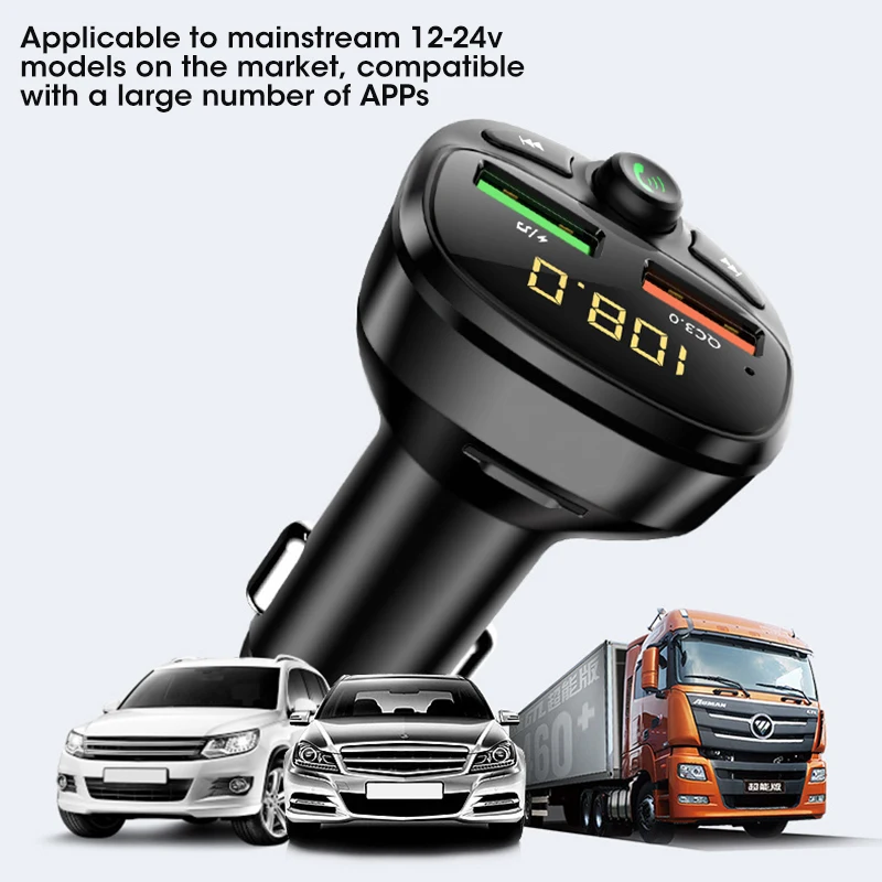 Быстрое зарядное устройство QC 3 0 с двумя USB-портами автомобильный комплект