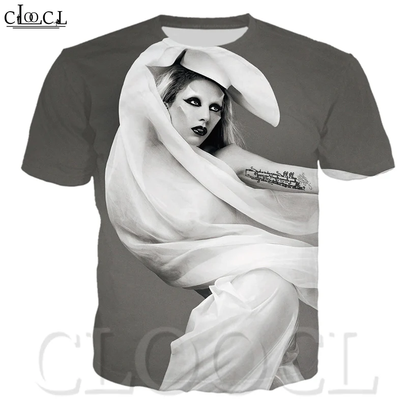 Новейшая футболка певица Леди Гага для мужчин и женщин с 3d принтом Повседневная