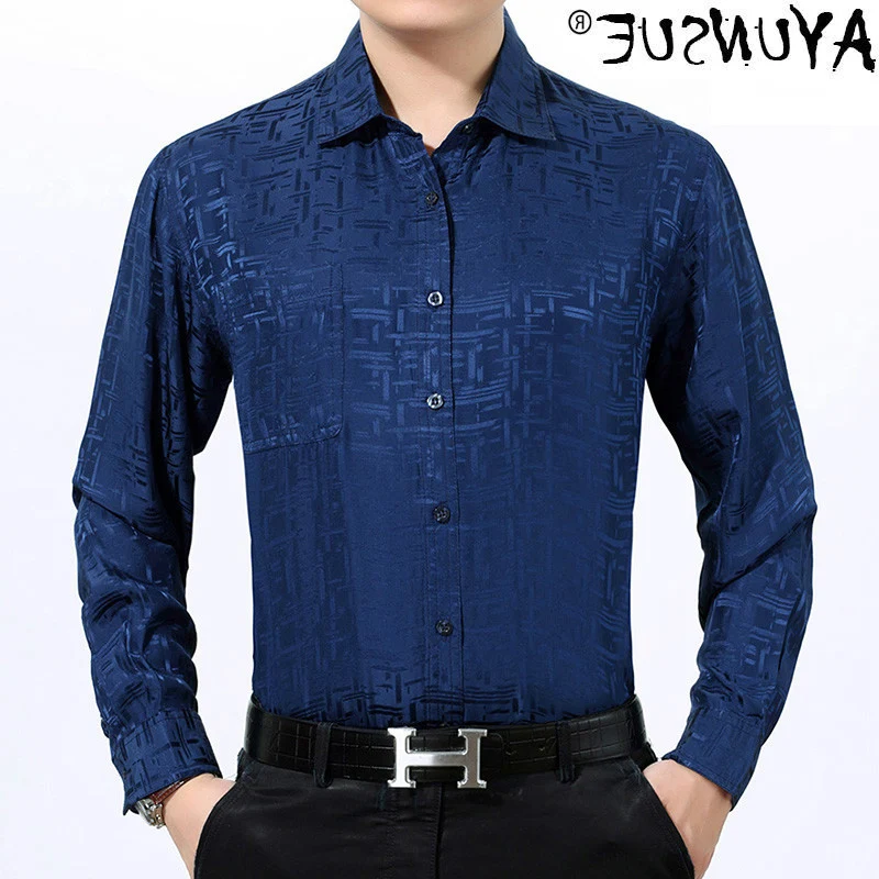 100% Silk men s shirt summer blue dress white men s shirt 2010 men s Button Shirt Men s shirt