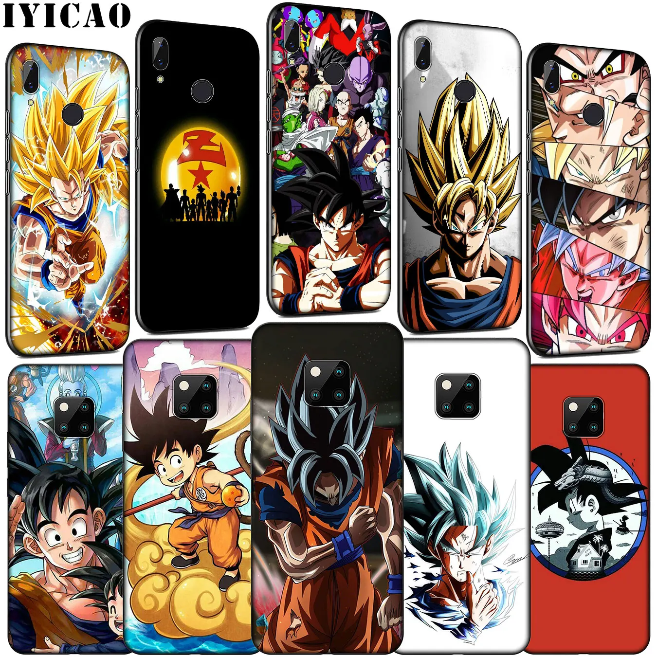 IYICAO Dragon Ball Z Аниме Гоку мультфильм мягкий силиконовый чехол для телефона Huawei Mate 30
