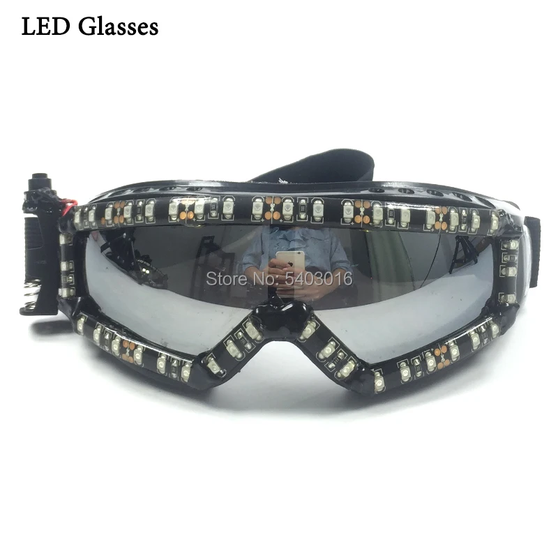 Модные крутые очки со светодиодной подсветкой темные креативные светящиеся для