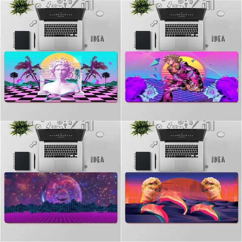 

FHNBLJ Vaporwave Glitch sculpture Anime Girl Unique Desktop Pad Game Mousepad Free Shipping Large Mouse Pad Keyboards Mat