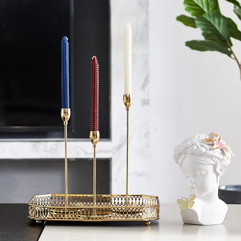

Candlestick Simple Golden Candlestick Desktop Decoration Wedding Parties Candlelight Dinner Home Ornaments Candle Holder Декор