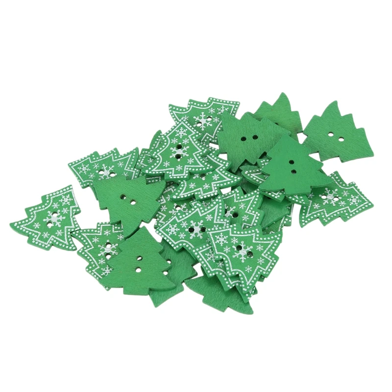 25X Рождественский Деревянный инструмент для шитья деревянные пуговицы