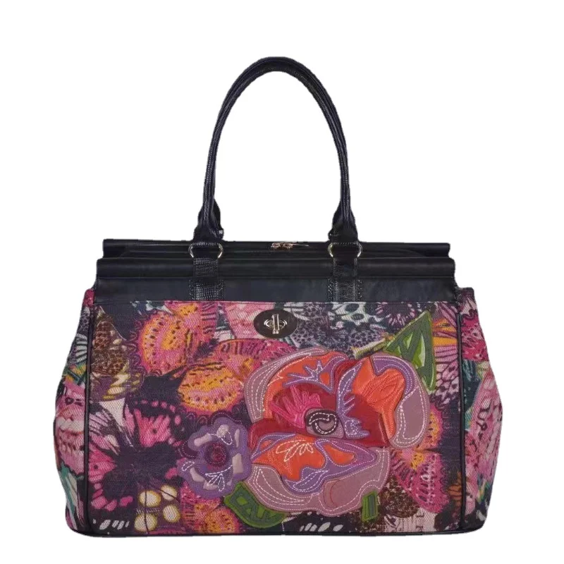 2021 Fashion Travel Bag Women Classic PU Leather luggage bag female portable large capacity lightweight travel fitness bag