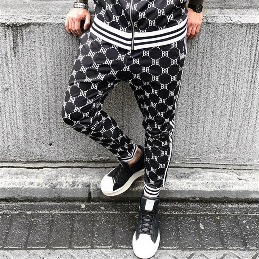 

2021 new summer jogging pants men's gym fitness sweatpants men's fashion casual sports bodybuilding training trousers