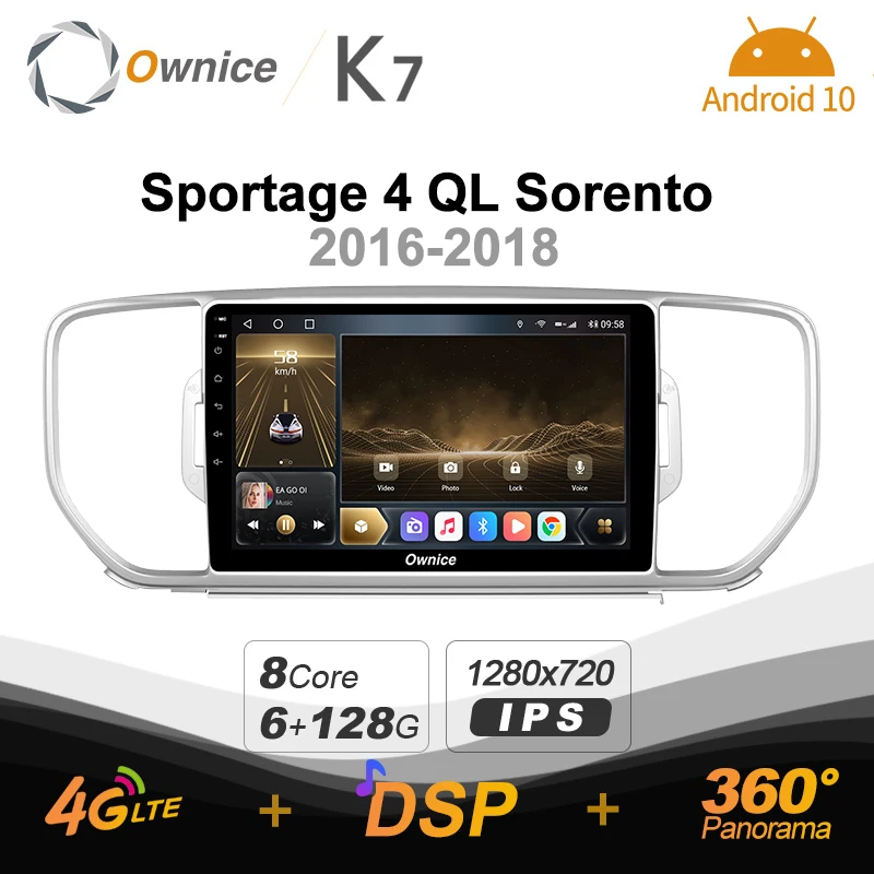 

Android 10.0 6G+128G Ownice K7 Car autoradio Multimedia for Kia Sportage 4 QL Sorento radio system unit 360 Panorama 4G LTE