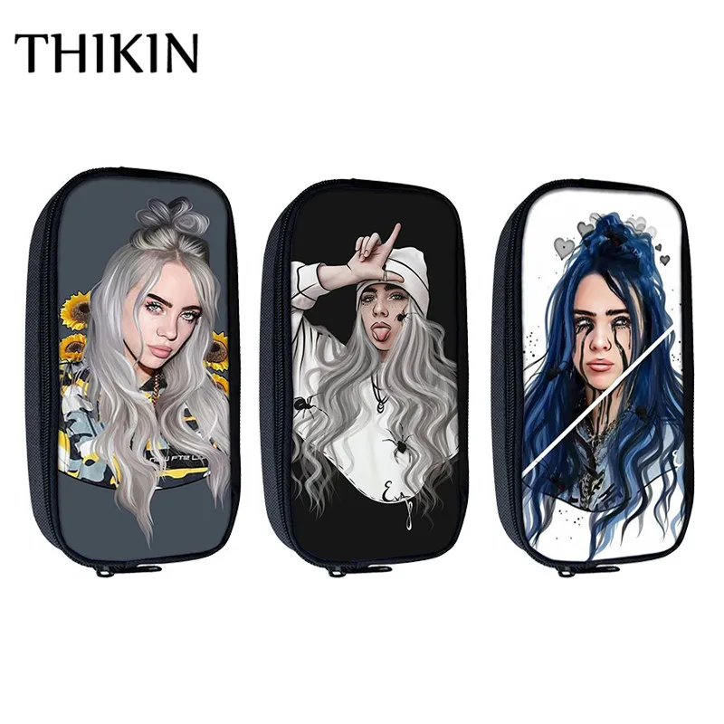 Женский рюкзак THIKIN Rapper Billie Eilish для девочек-подростков, школьная сумка в стиле хип-хоп для женщин, вместительная сумка для путешествий, Студенческая сумка Mochila