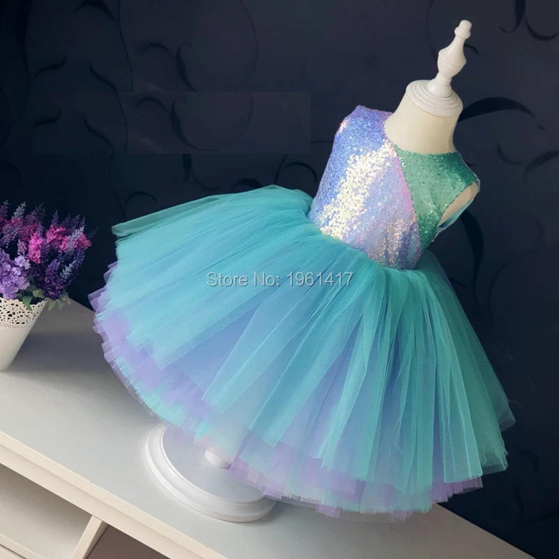 

Kids Colourful Sequins Dress For Girls Flower Ball Gown Baby Girl Princess Dresses For Party Costumes Children Clothing AG0217