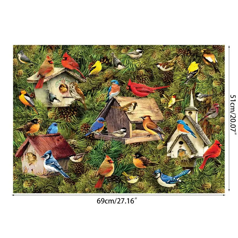 

New Puzzles 1000 Pieces Paper Landscape Puzzles Toys for Adults Children Kids Games Educational Toys Chalet Bluebird