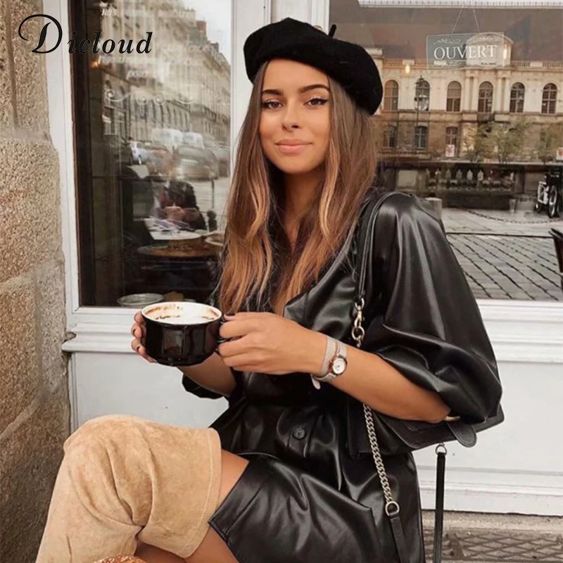 DICLOUD черный искусственный Кожаные модельные туфли для Для женщин с модными